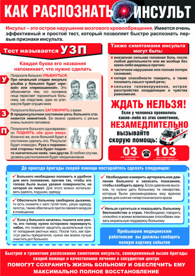 Информационные материалы по профилактике инфаркта и инсульта. Информационные материалы по профилактике инфаркта и инсульта.